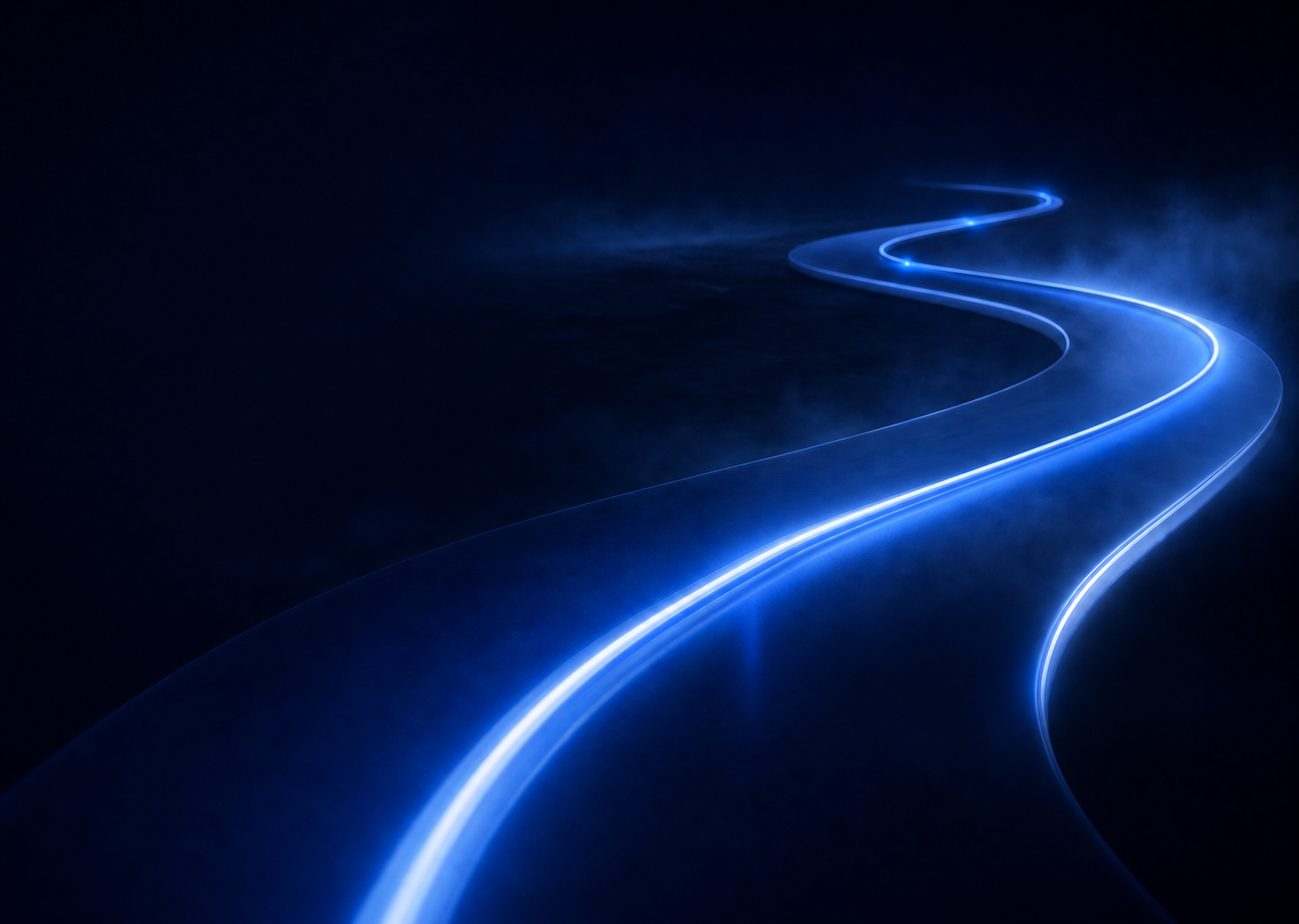 Blue delivery route representing Suavo dispatch